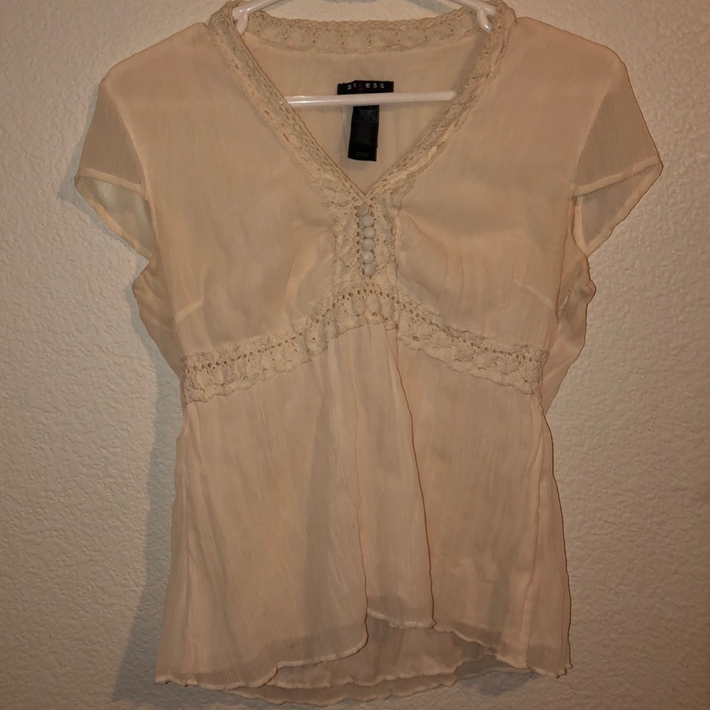 Vintage Embroidered Side Zipper Blouse Axcess